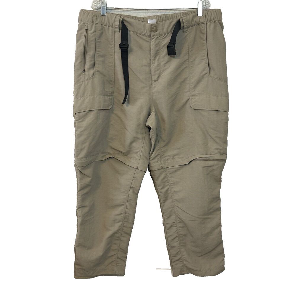 The North Face Pants Adult 2XL XXL Beige Nylon Belted Convertible‎ Mens